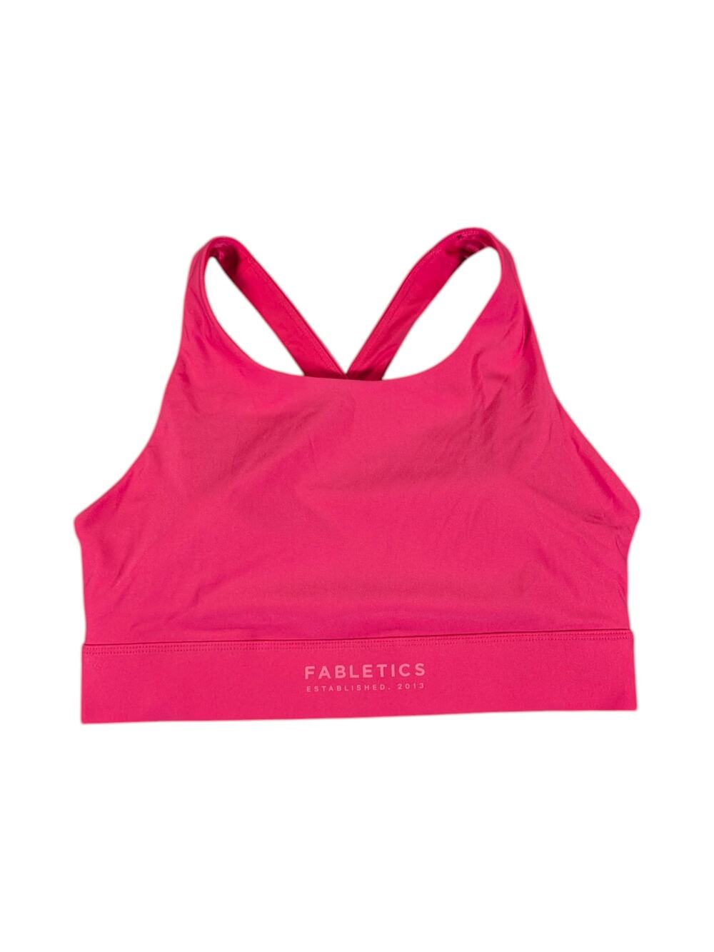 Fabletics NWT Hot Pink Cross Back Sports Bra M